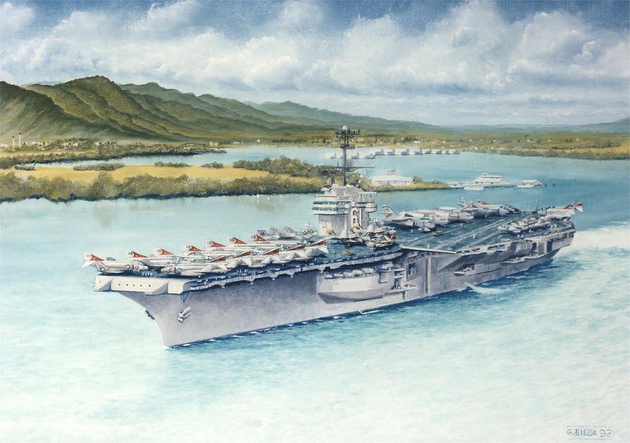 USS Ranger CVA-61 1967 Digital Art by George Bieda