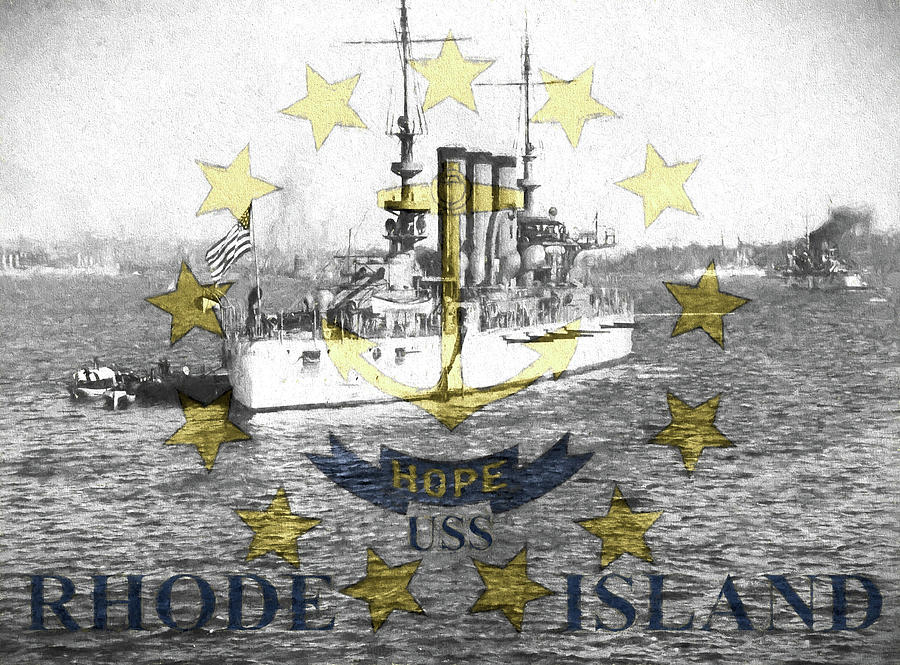 USS Rhode Island Digital Art by JC Findley