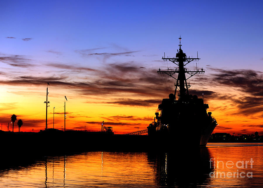 Uss Spruance Is Pierside At Naval Photograph by Stocktrek Images