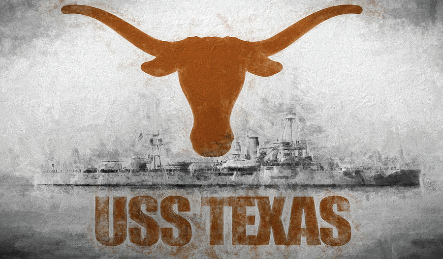 USS Texas Longhorn Edition  Digital Art by JC Findley
