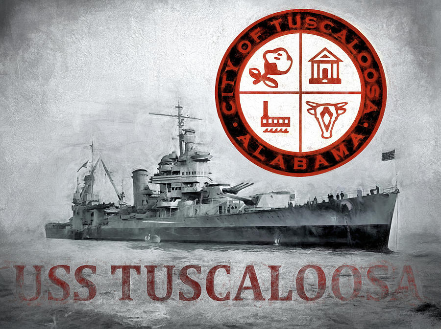 USS Tuscaloosa Digital Art by JC Findley