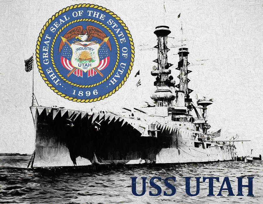 USS Utah Digital Art by JC Findley