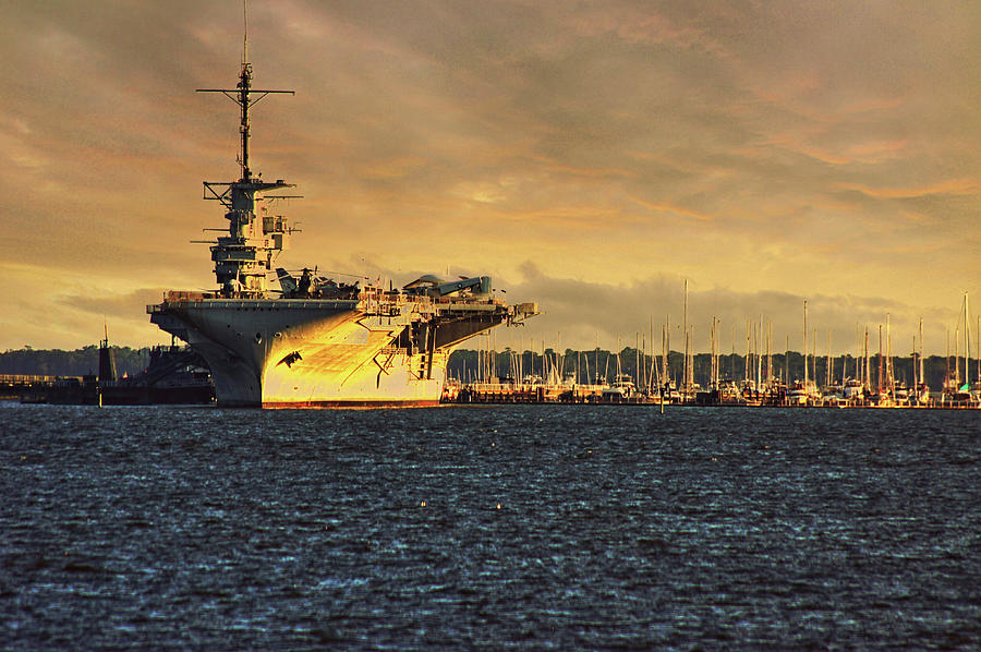 USS Yorktown CV10 harbor by E Karl Braun USS Yorktown CV10 harbor by E Karl Braun