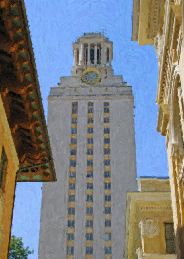 Dallas Painting - UT University of Texas Tower Austin Texas by Jeff Steed