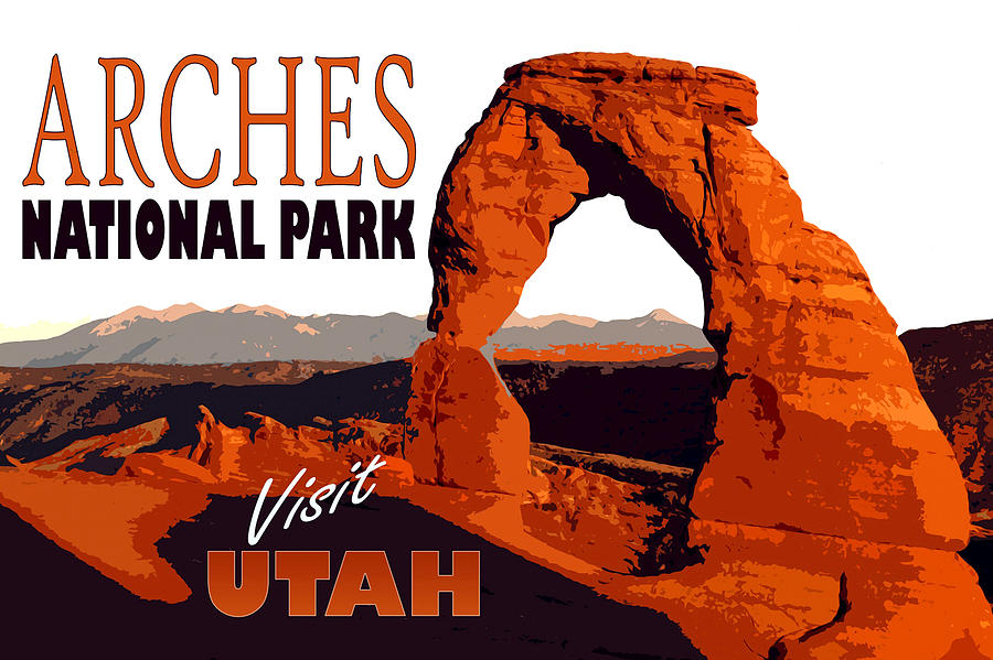 Vintage Painting - Utah, Arches, national park by Long Shot