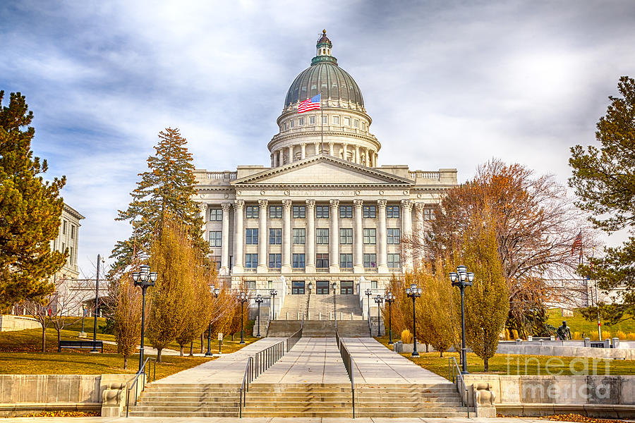 Utah Capitol Building Art Photograph by David Millenheft