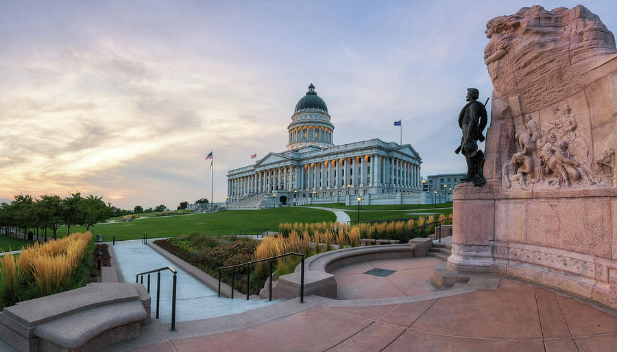 Utah Capitol Building Panorama Photograph by Alex Mironyuk