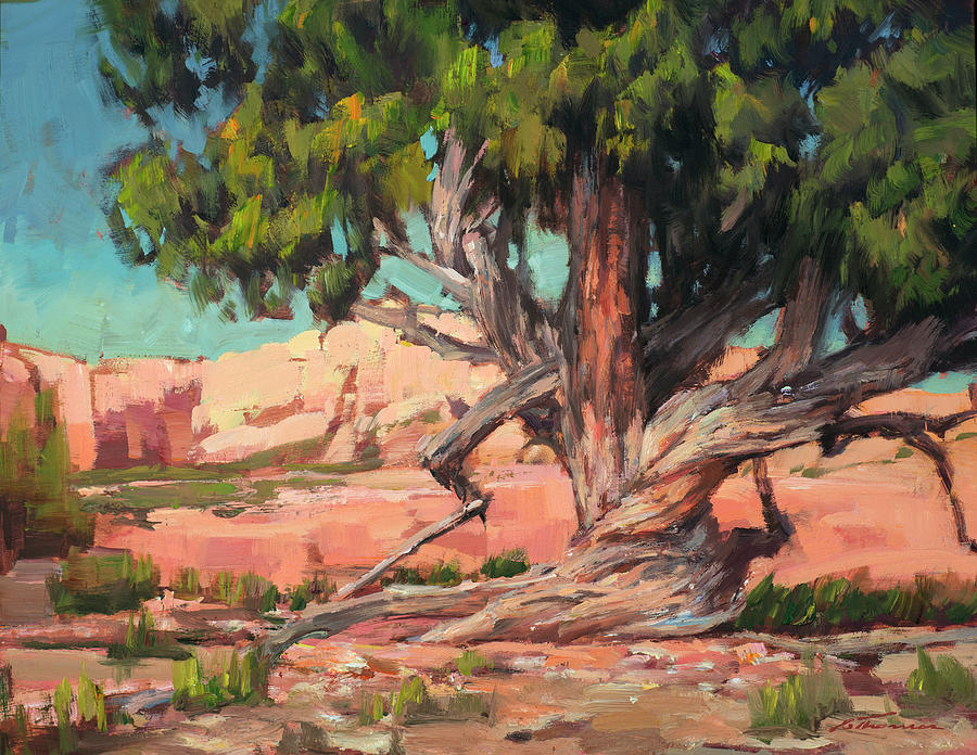 Utah Juniper Painting by Charles Thomas Fine Art - Fine Art America