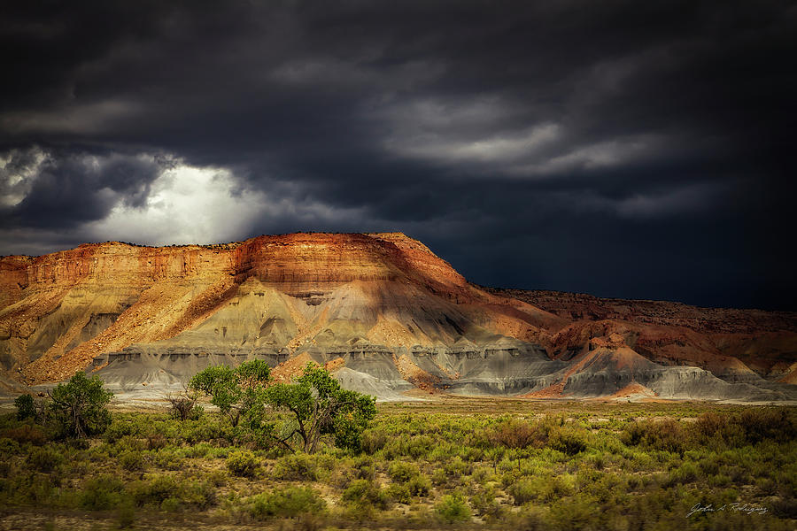 Utah Mountain with Storm Clouds Photograph by John A Rodriguez