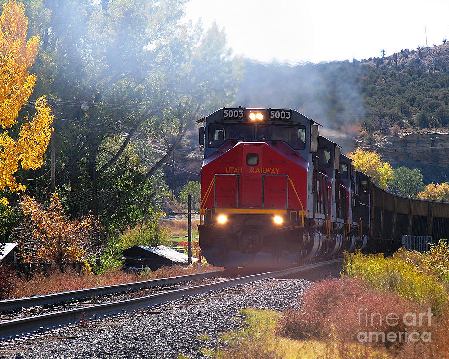 Utah Railway 5003 westbound coal train Photograph by Malcolm Howard