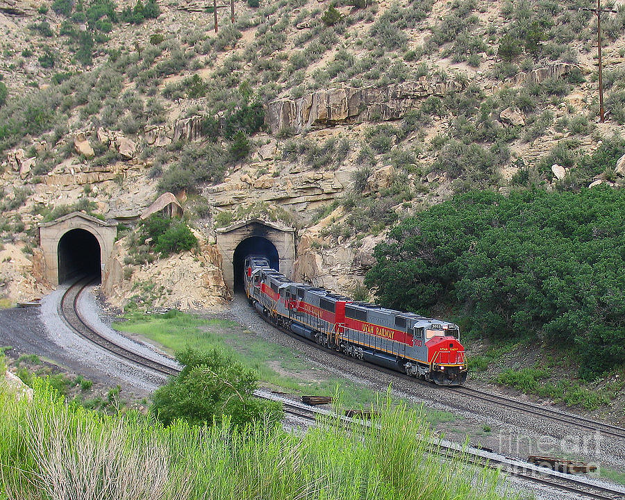 Utah Railway Locomotives at Nolan Tunnel Photograph by Malcolm Howard