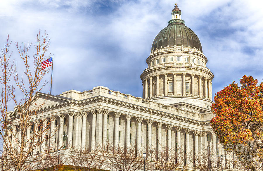 Utah State Capitol Building Photograph by David Millenheft