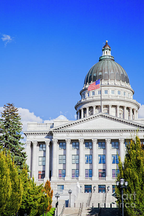 Utah State Capitol Photograph by David Millenheft