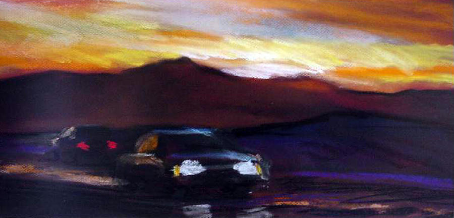 Mountain Painting - Utah Sunset by George Grace