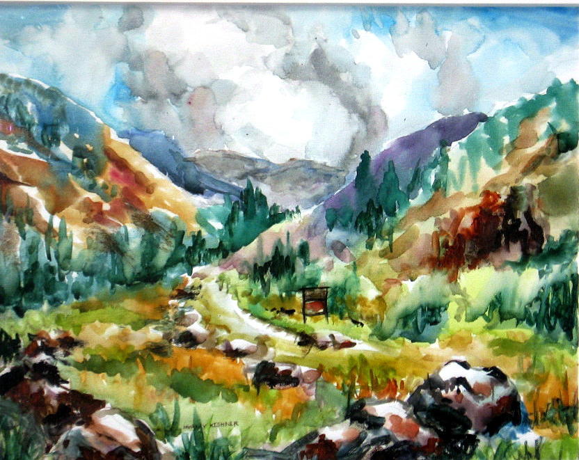 Mountain Painting - Utah Trailhead by Murray Keshner