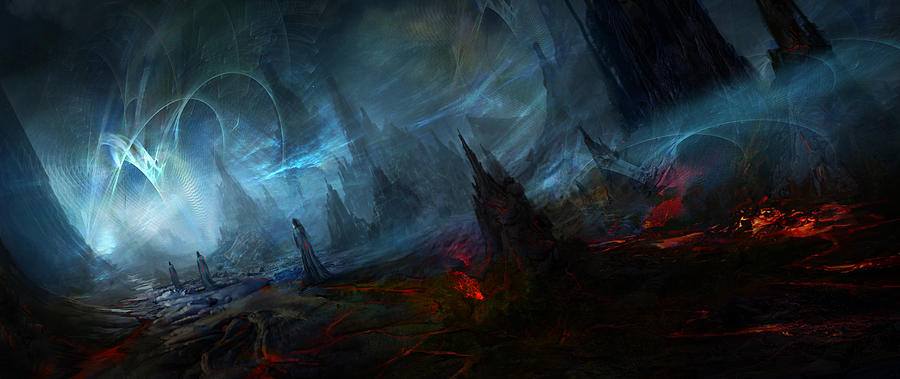 Fantasy Painting - Utherworlds Nightmist by Philip Straub