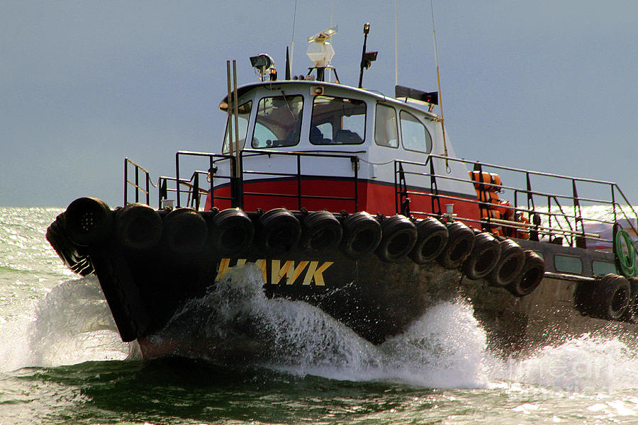 Utility Boat named Hawk, San Francisco Bay, workboat Photograph by Wernher Krutein