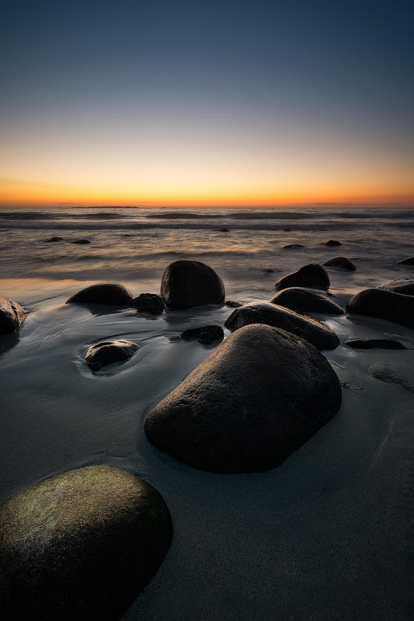 Sunset Photograph - Uttakleiv rocks by Tor-Ivar Naess