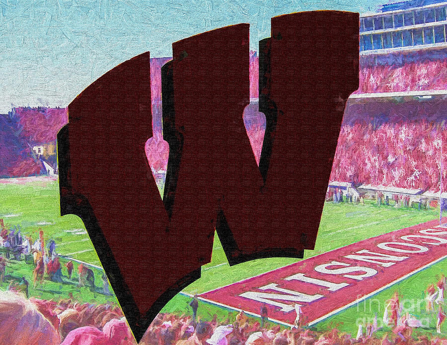 UW Game Day Poster - Oil Digital Art by Tommy Anderson