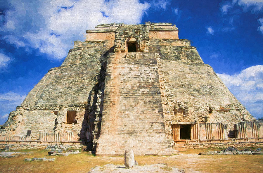 Uxmal Mayan Ruins Digital Art by Roy Pedersen