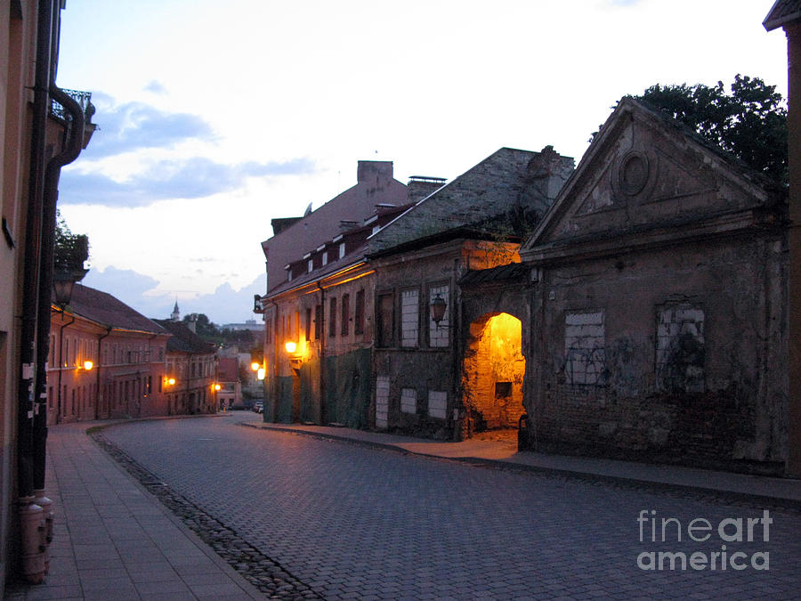 Architecture Photograph - Uzupis street. Old Vilnius. Lithuania. by Ausra Huntington nee Paulauskaite