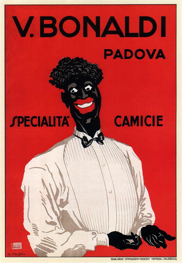 V Bonaldi, Padova - Specialita Camicie - Vintage Italian Fashion Advertising Poster Mixed Media