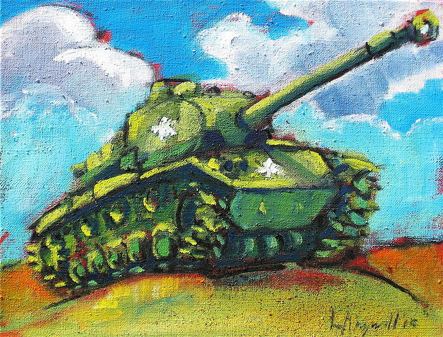 V. F. W. Tank Painting by Les Leffingwell