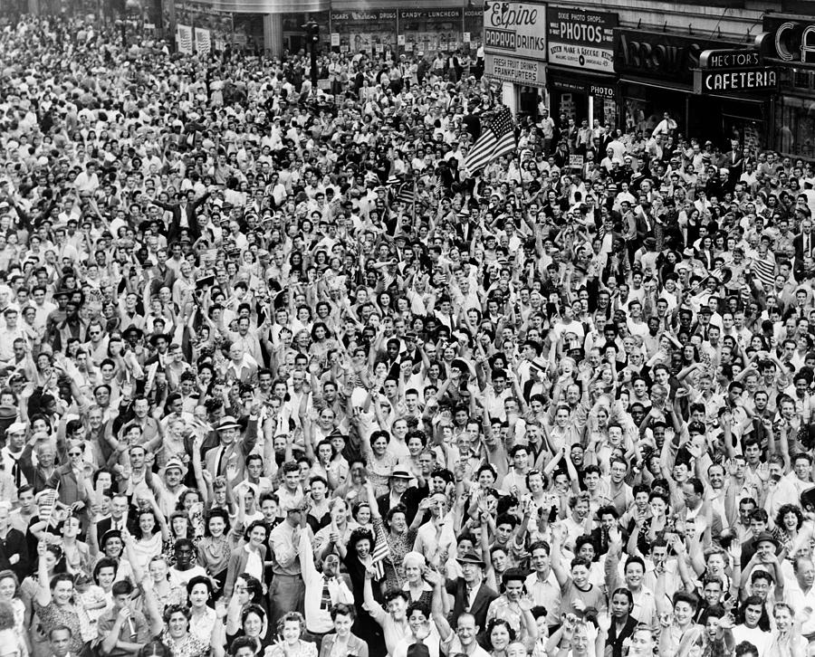 V-J Day - Times Square New York City 1945 Photograph By Mountain Dreams ...