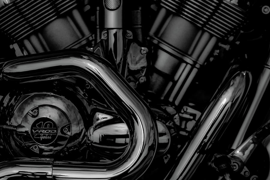 V-rod 10 Years Black And White 5216 Bw_2 Photograph