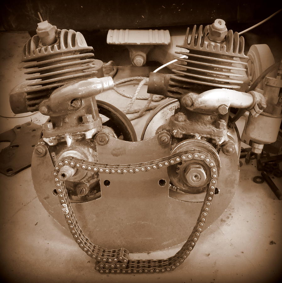 V Twin Villiers Photograph by Guy Pettingell