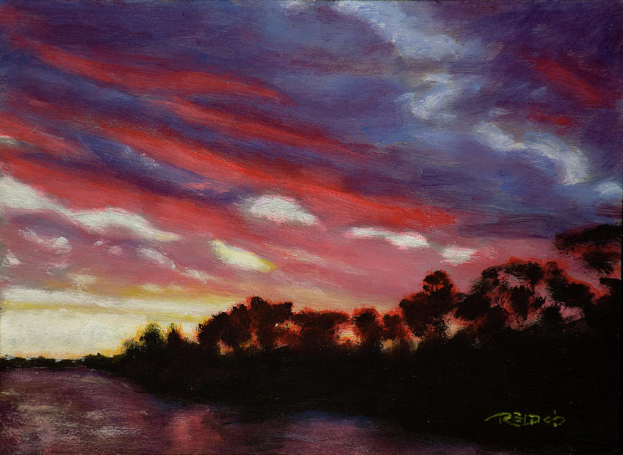 Vaal River Sunset Painting by Christopher Reid