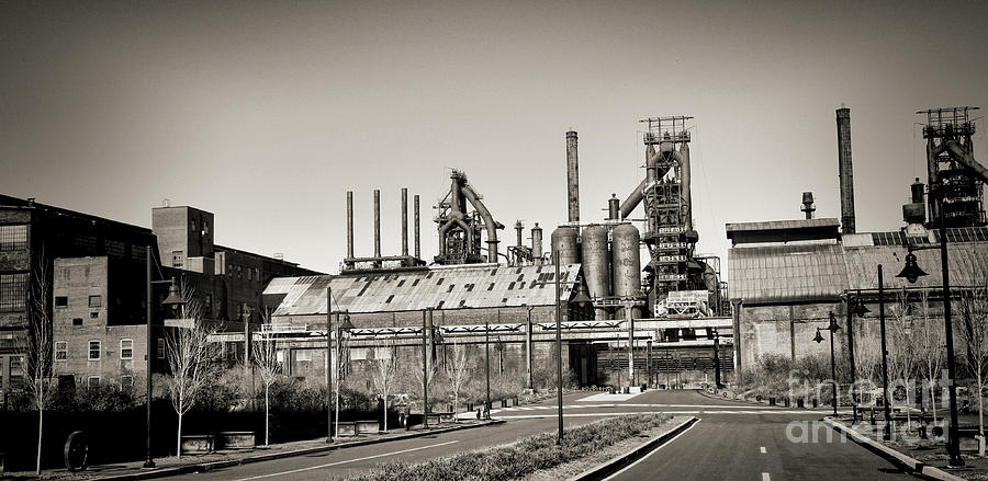 Vacant Bethlehem Steel 1990 Pennsylvania  Photograph by Chuck Kuhn