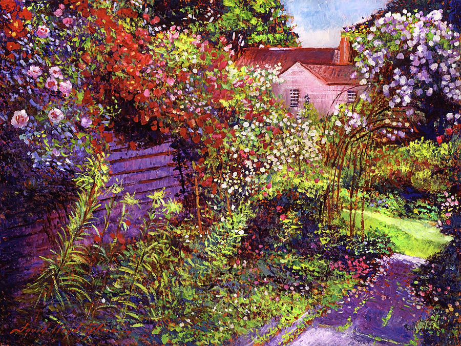  Vacation Garden Painting by David Lloyd Glover