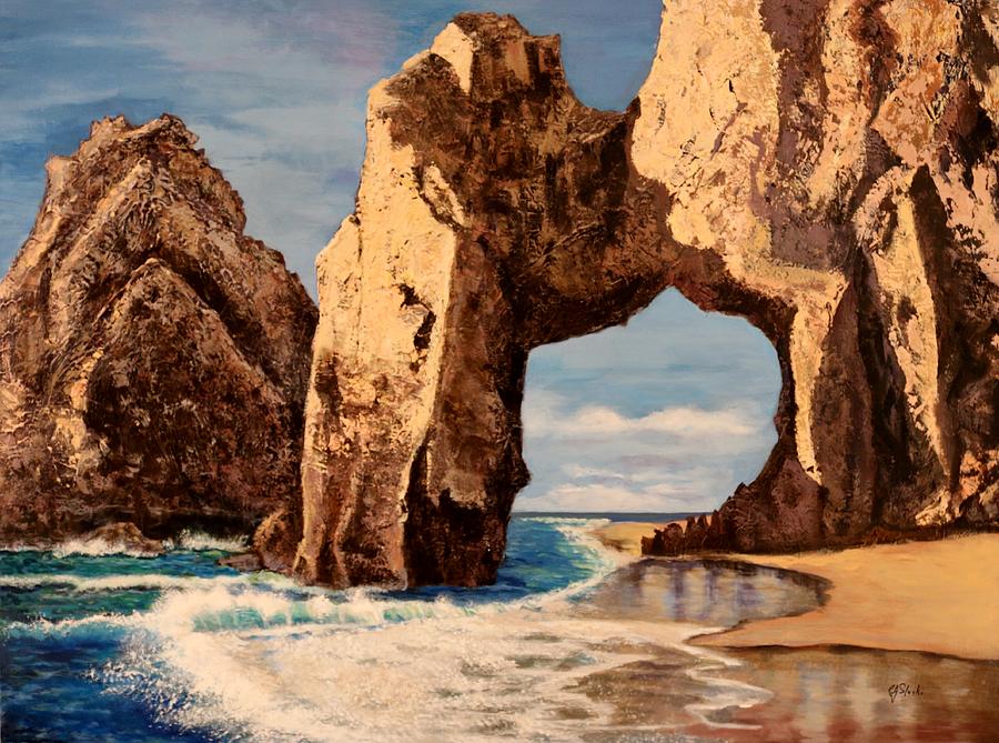 Vacation in Cabo San Lucas Mexico Painting by Carole Sluski