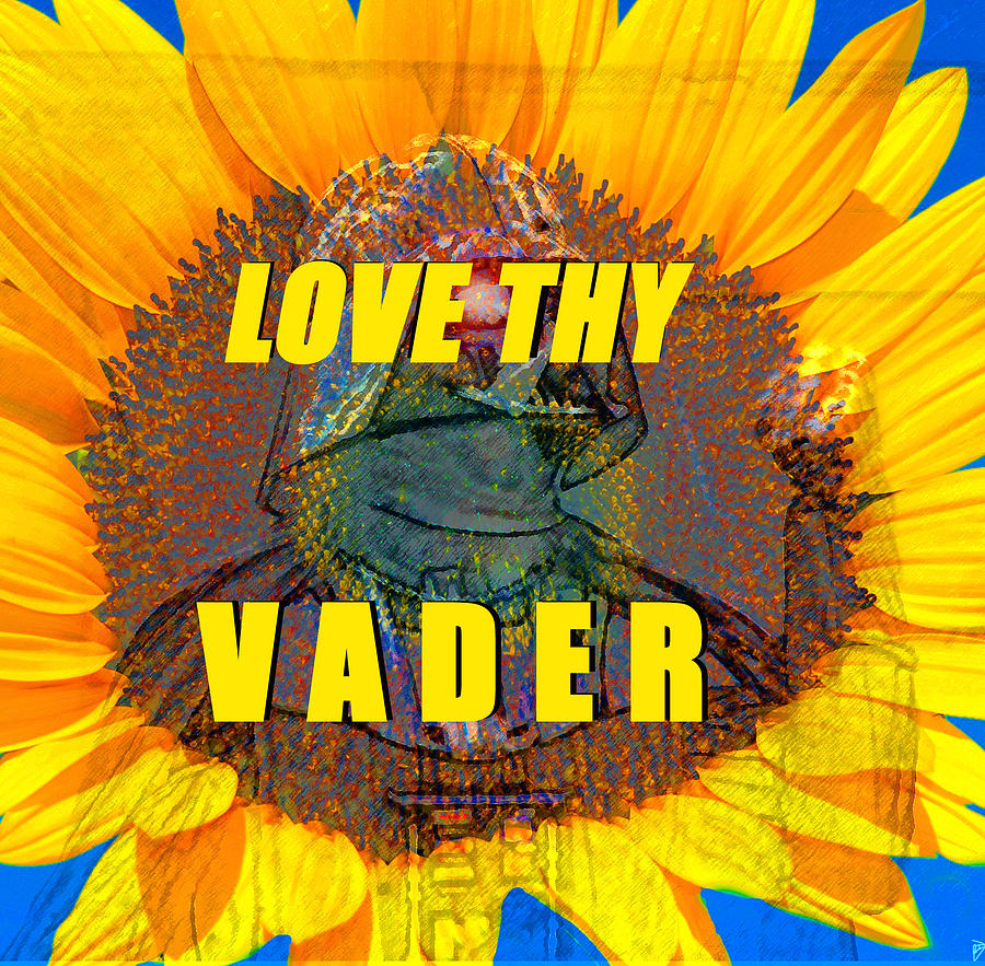 Vader Love retro T design Painting by David Lee Thompson