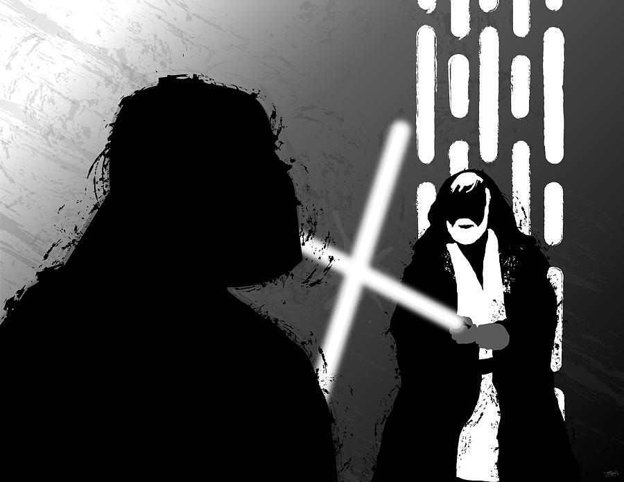 Vader vs Obi-Wan Kenobi Digital Art by Nathan Shegrud - Fine Art America