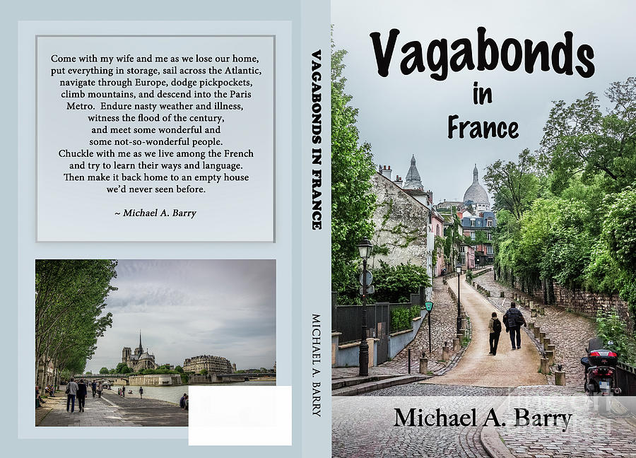 Vagabonds in France Book Cover, Front and Back, Final Draft Photograph by Liesl Walsh