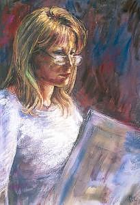 Portrait Painting - Val by Tina Siddiqui Portrait Painting - Val by Tina Siddiqui