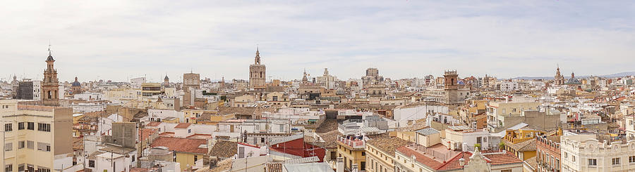 Valencia Photograph - Valencia Panorama by For Ninety One Days