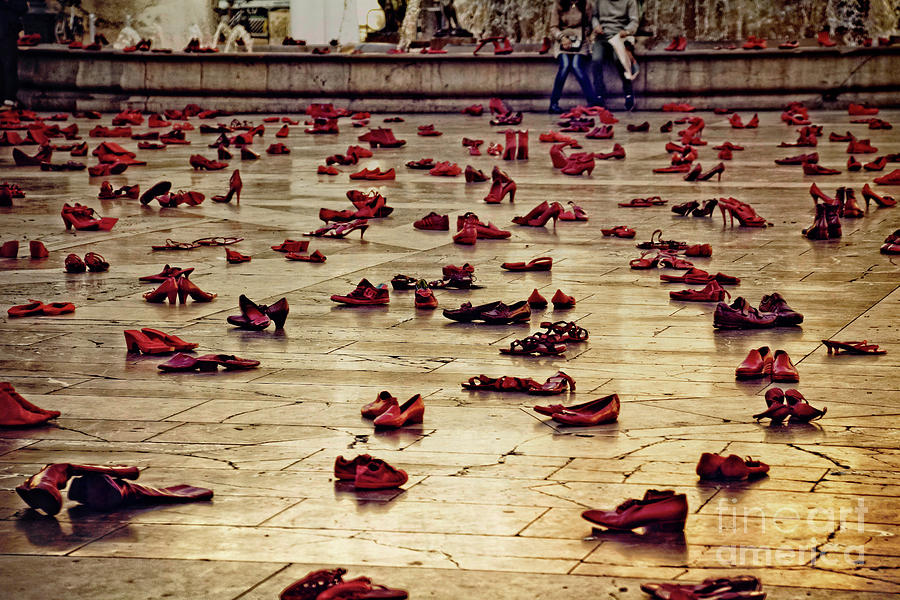 Valencia - The Red Shoes Project Photograph by Mary Machare