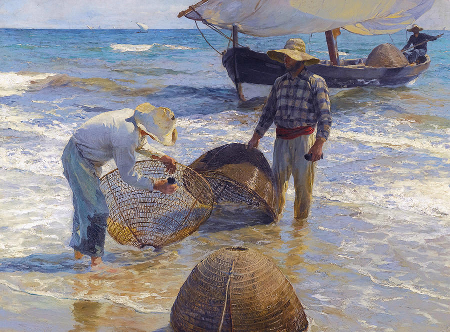 Boat Painting - Valencian Fisherman by Joaquin Sorolla
