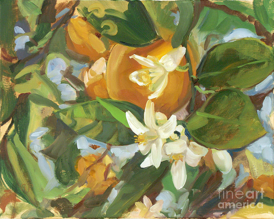 Flower Painting - Valencias in Bloom by Blair Updike