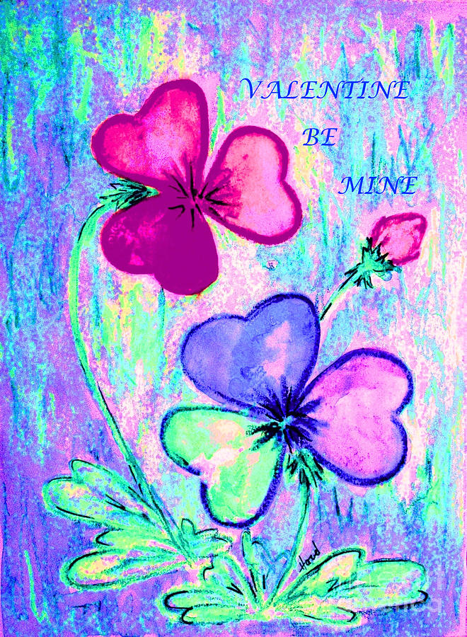 Valentine Be Mine Painting by Hazel Holland