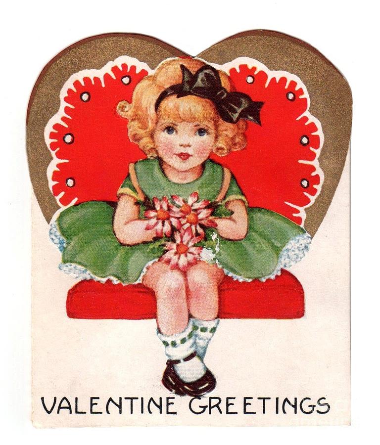 Valentine Greetings Painting by Vintage Collectables