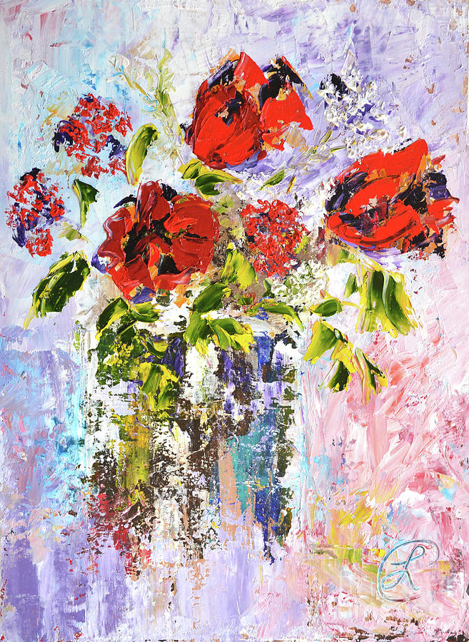 Flower Painting - Valentine by Lynda Cookson