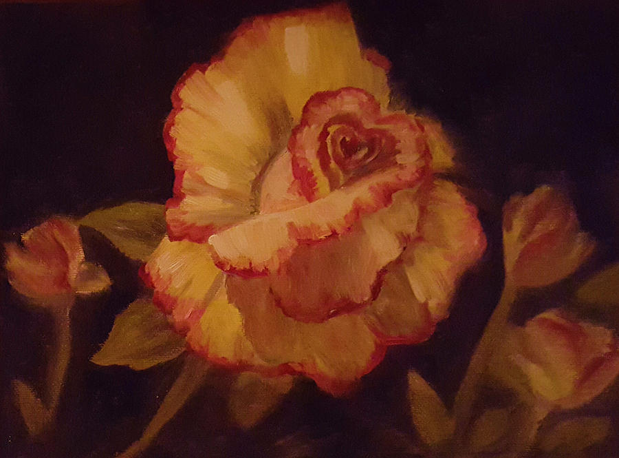 Valentine Rose 2 Painting by Sharon Casavant