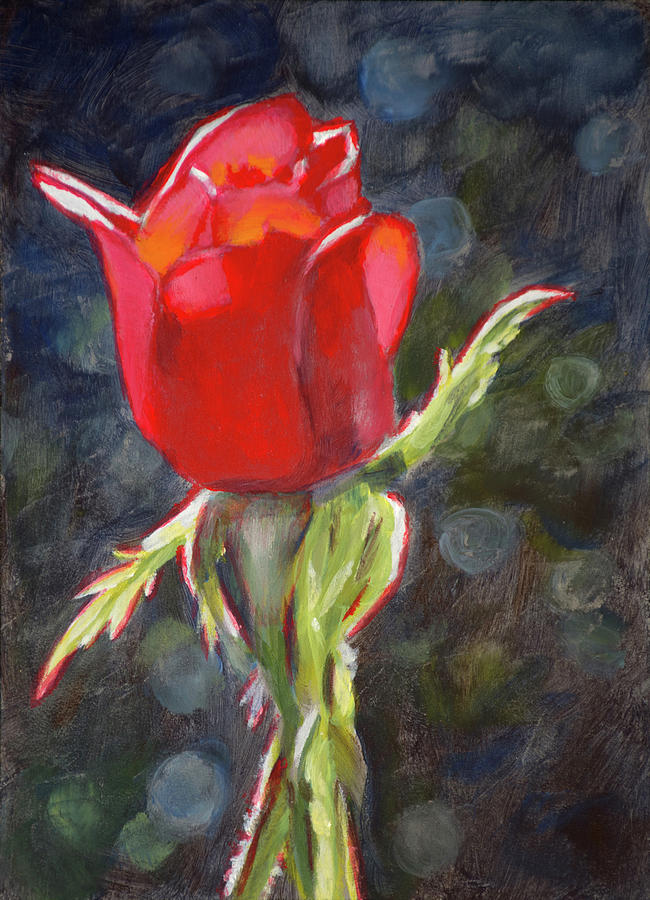 Nature Painting - Valentine Rose by Christopher Reid