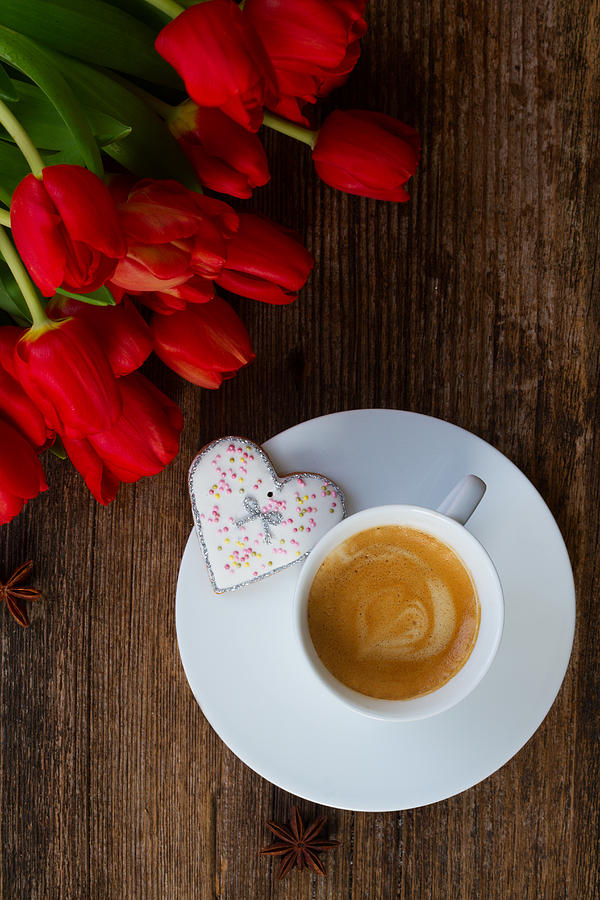 Valentines Day Coffee Photograph by Anastasy Yarmolovich