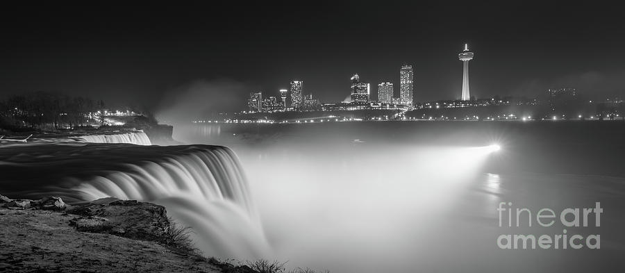 Valentines Day Niagara Falls BW Photograph by Michael Ver Sprill