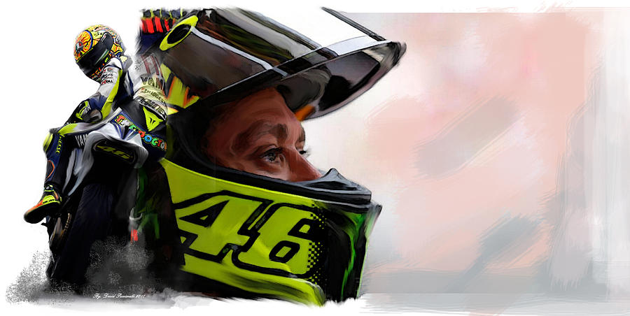 Valentino Rossi  The King Returns  Painting by Iconic Images Art Gallery David Pucciarelli